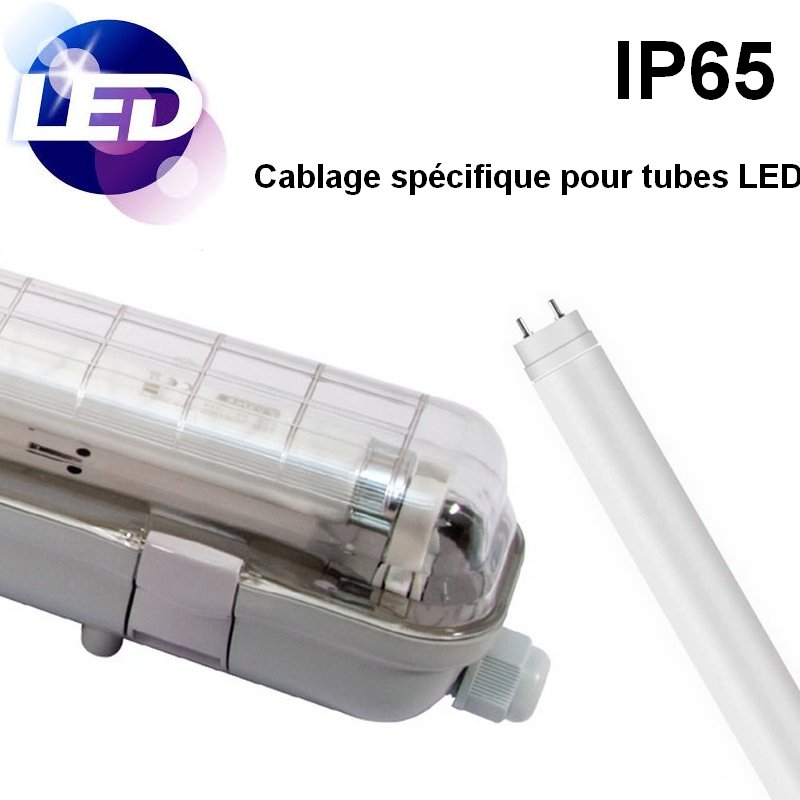 Réglette LED étanche IP65 48W 5000 lumens, 1m50 , avec detecteur de présence